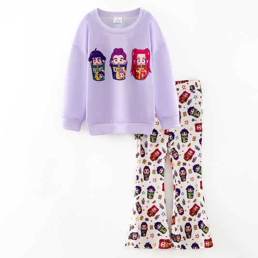 2025 Fall Winter Kpop Demon Hunter Popular Pant Set Collection