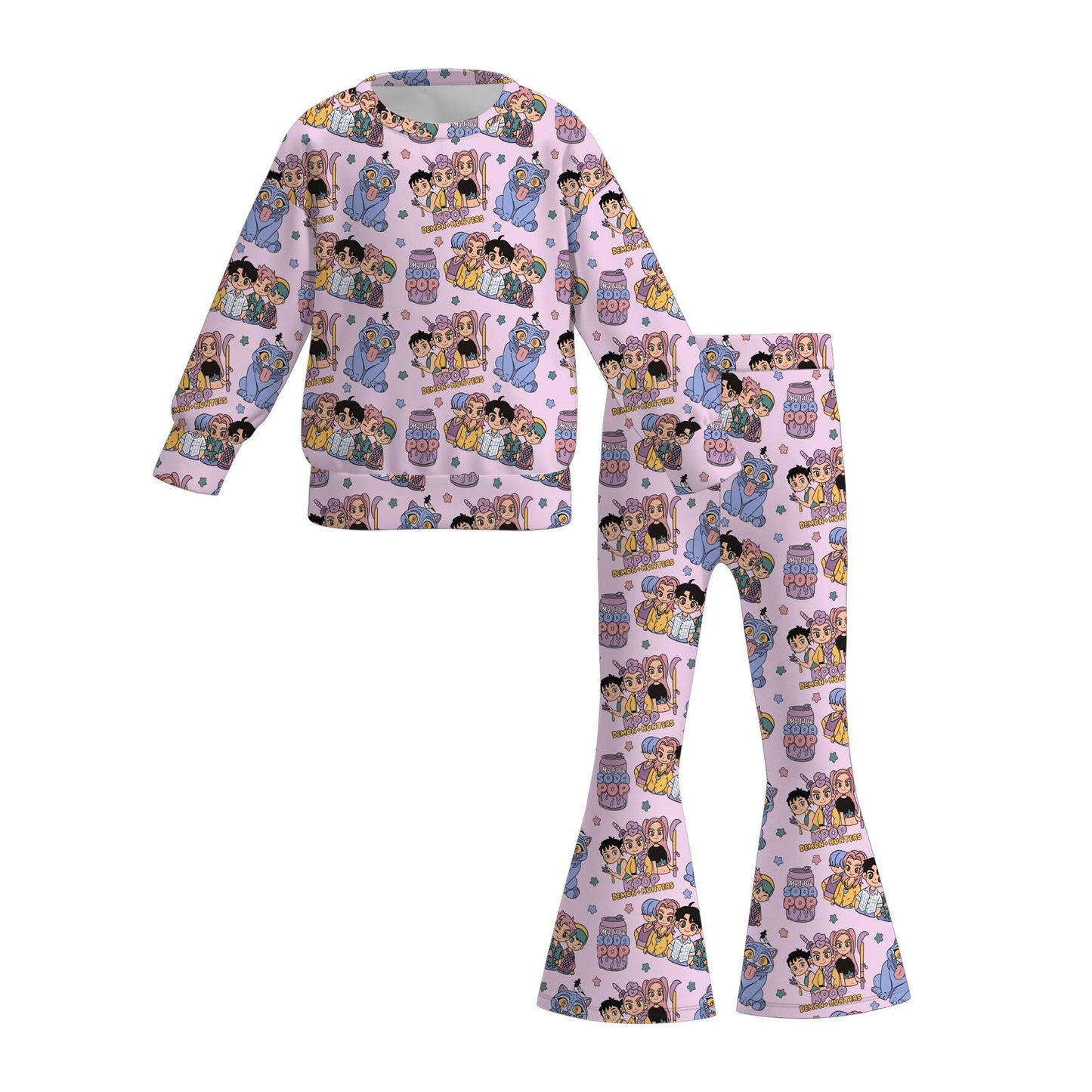 Girls Fall Winter Kpop Demon Hunter Pajamas Pant Set