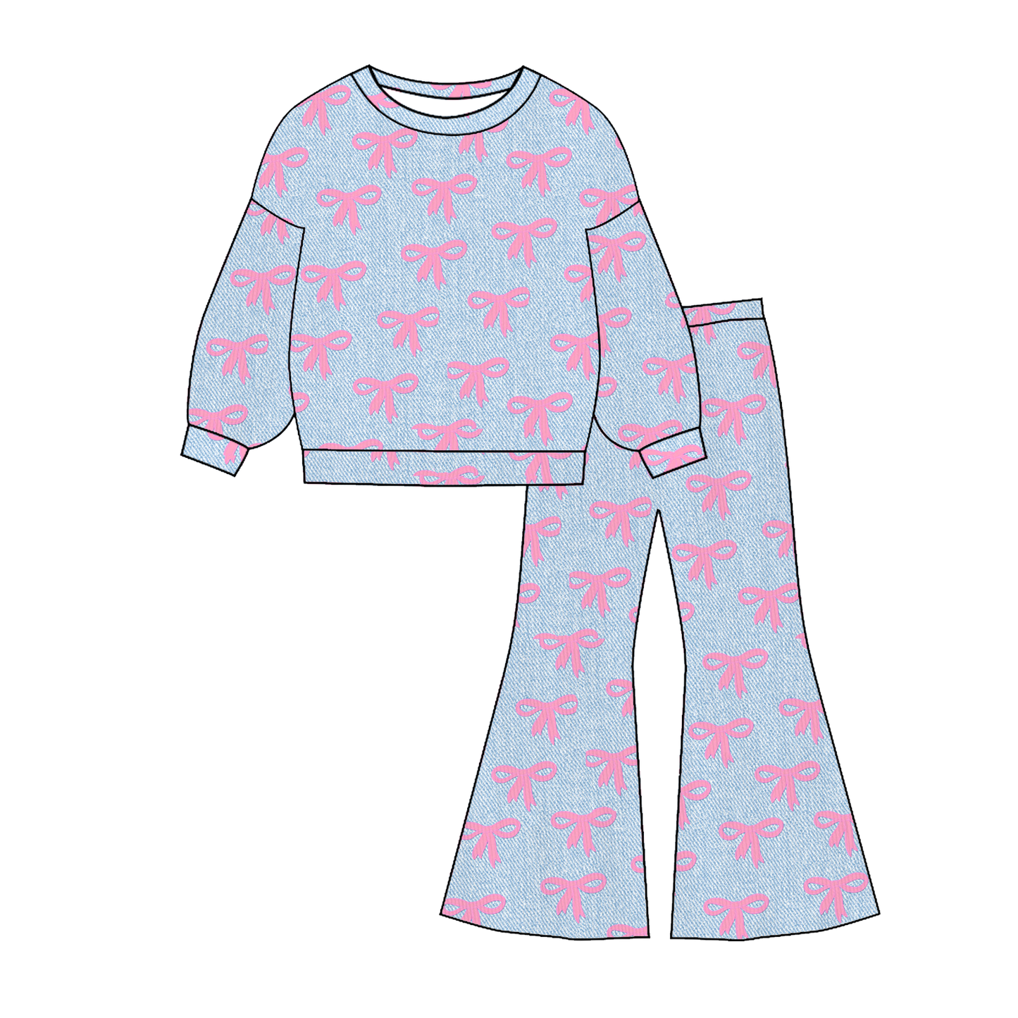 2026 V-Days Spring Heart Sweatshirt Pant Set Collection