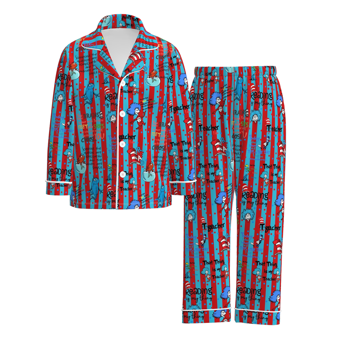 Boys Fall Bluey Cartoon Print Pajamas Pant Set