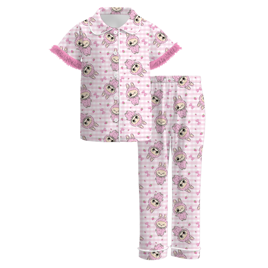 Mommy And Me Fall Labubu Cozy Fur Pajamas Set