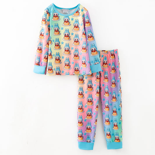 Girls Fall Cartoon Cute Pajamas Set