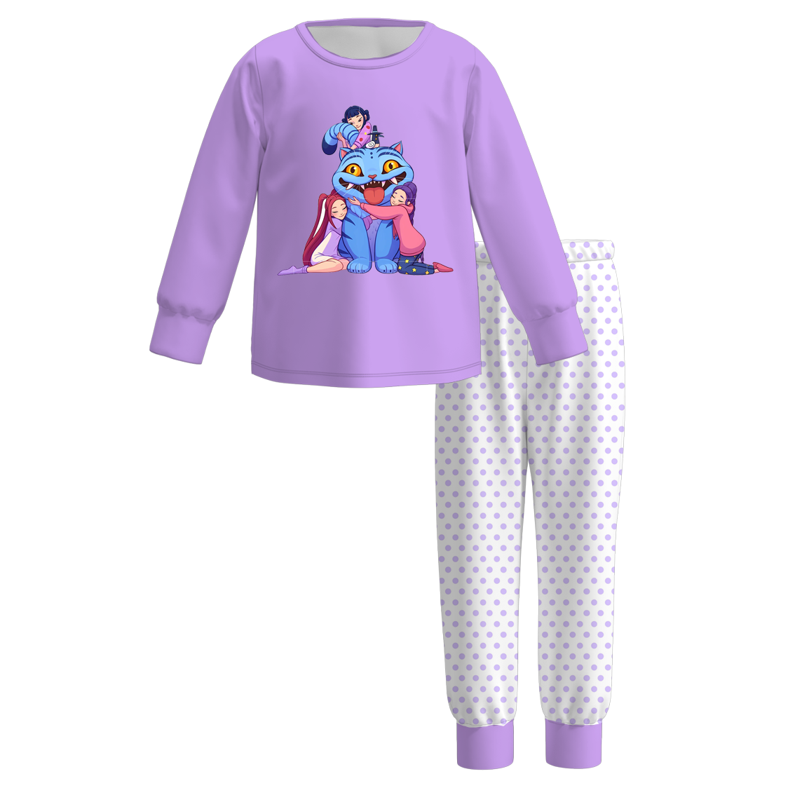 2025 Fall Winter Kpop Demon Hunter Pajamas Dress Set