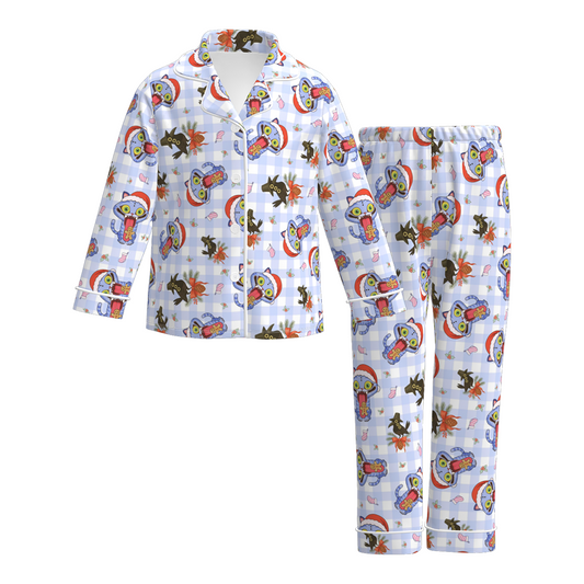 Girls Fall Character Cartoon Print Pajamas Pant Set