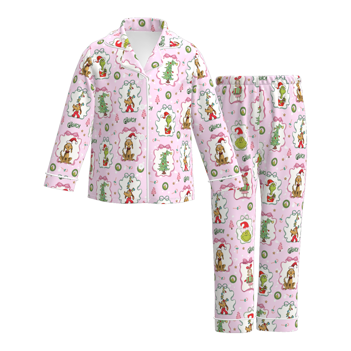 Girls Fall Character Cartoon Print Pajamas Pant Set