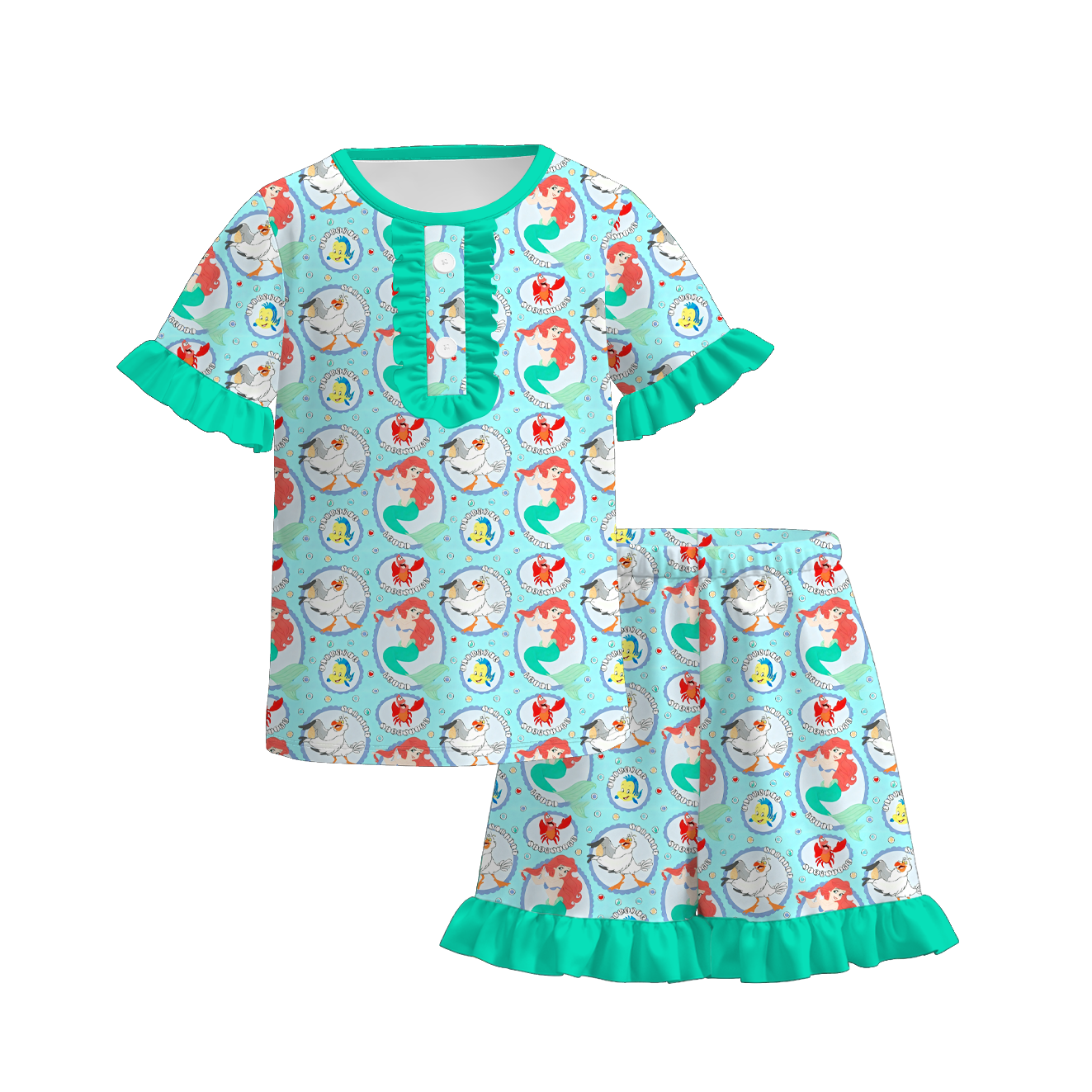 2026 Spring Summer Cartoon Character Pajamas Short Set Sleepwear