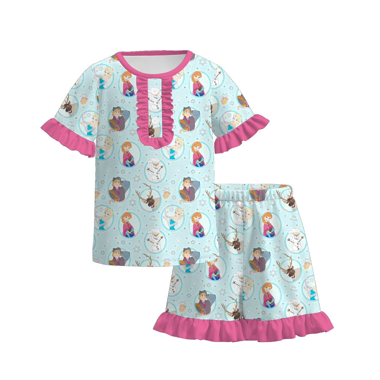 2026 Spring Summer Cartoon Character Pajamas Short Set