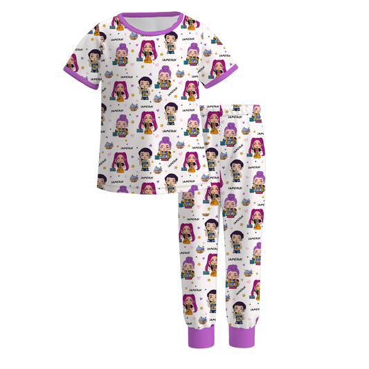 2026 Girls Spring Kpop Demon Hunter Pajamas Set Sleepwear