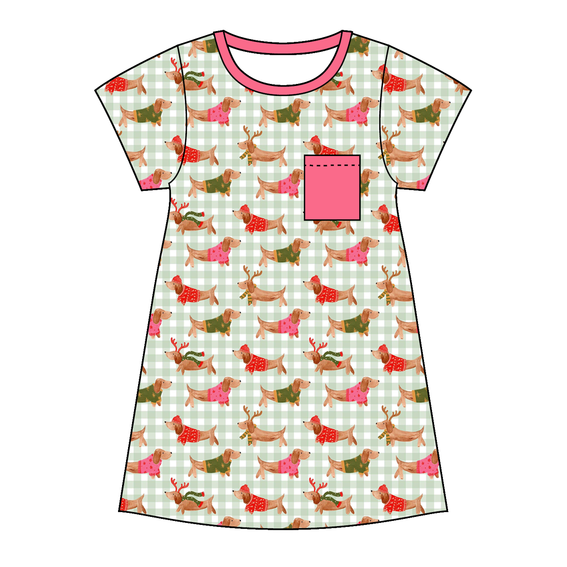 Christmas Winter Reindeer Print Family Pajama Collection