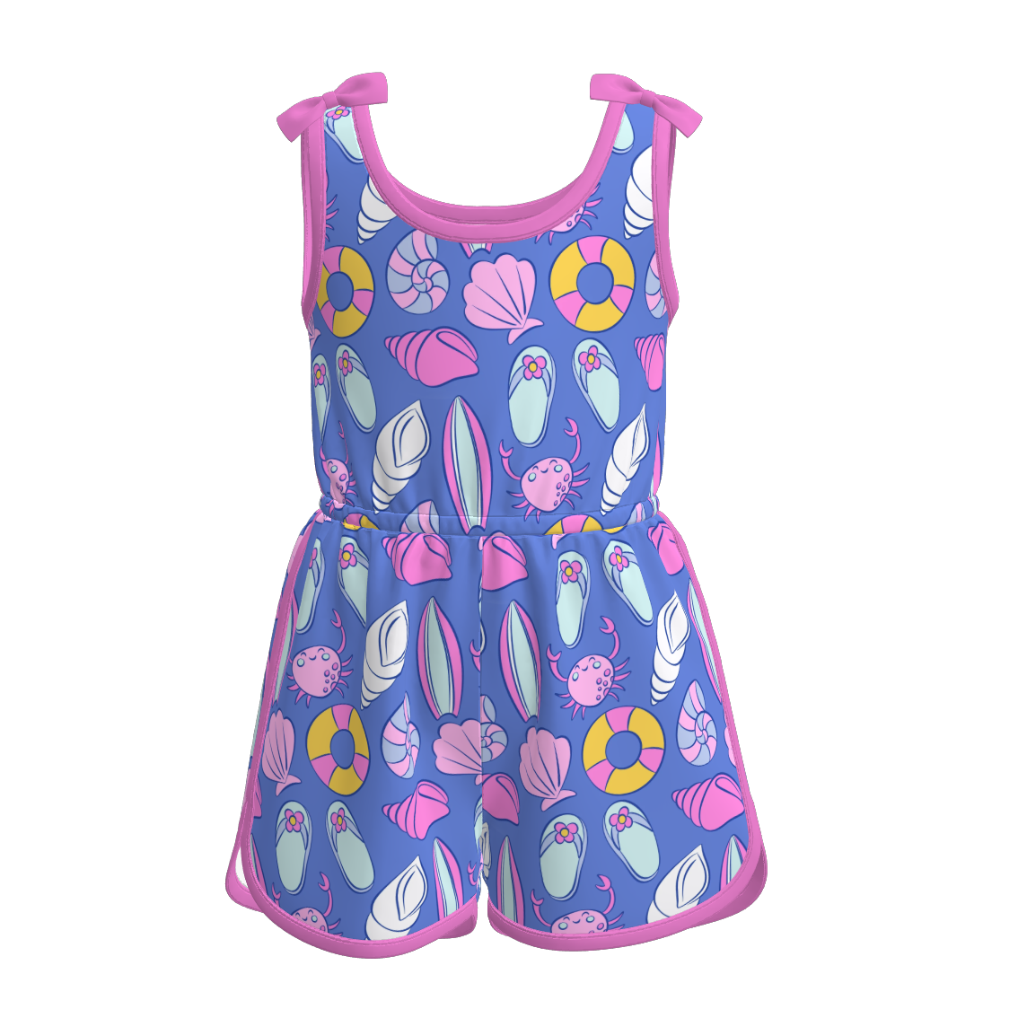 Siblings Girls Summer Sea Themed Matching Clothes