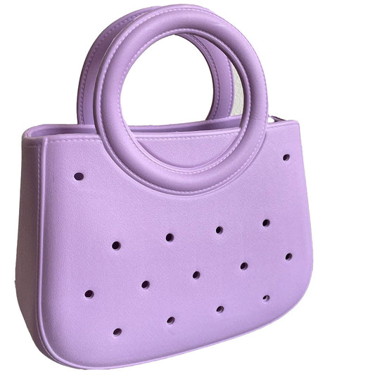 EVA Perforated Beach Tote Waterproof Hollow-Out Handbag