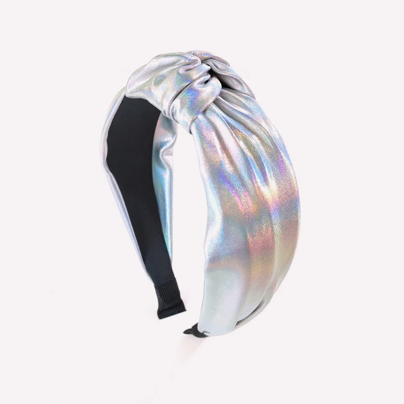 Colorful Glossy Knotted Headband Wide Fashion Hair Accessory