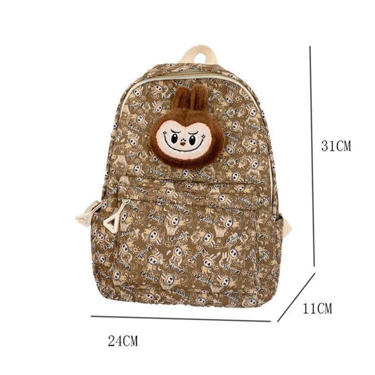 Labubu Kids Backpack Cute Cartoon School Bag For Boys Girls