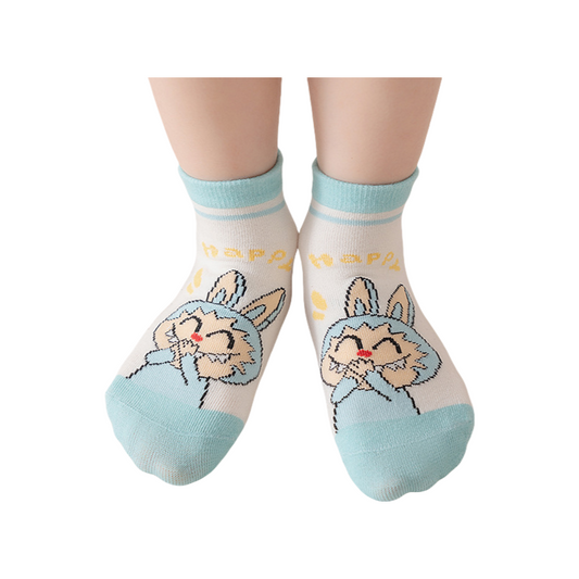 Labubu Baby Boy's Cotton Mesh Breathable Thin Socks 5 Pair/Pack