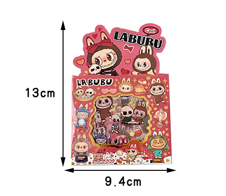 Labubu Stickers Cute Cartoon Character Decals DIY Scrapbooking & Craft Supplies