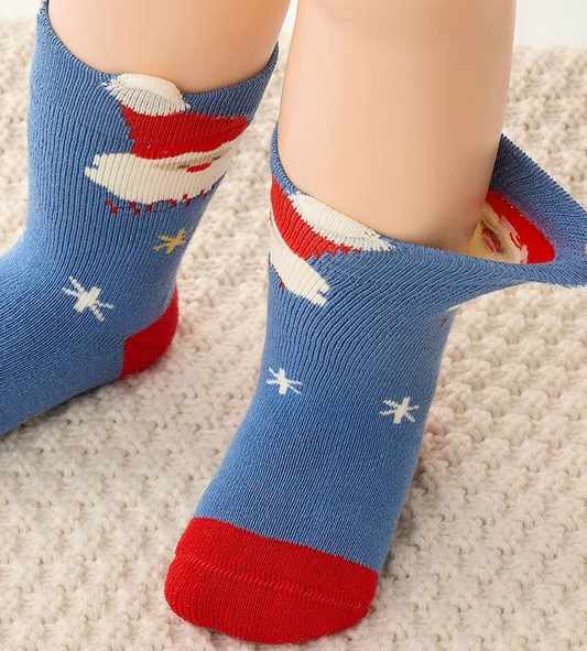 Christmas 2025 Baby Socks Newborn & Infant Warm Red Winter Socks Holiday Gift Pack Sale