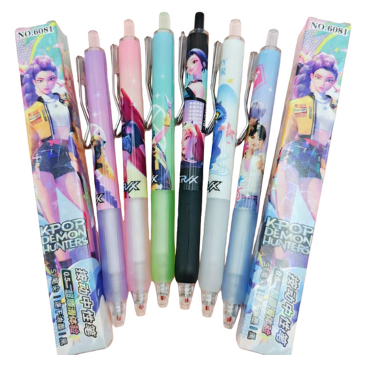 New Arrivals K-Pop Demon Hunters Blind Box Witch Black Click Gel Retractable Pen