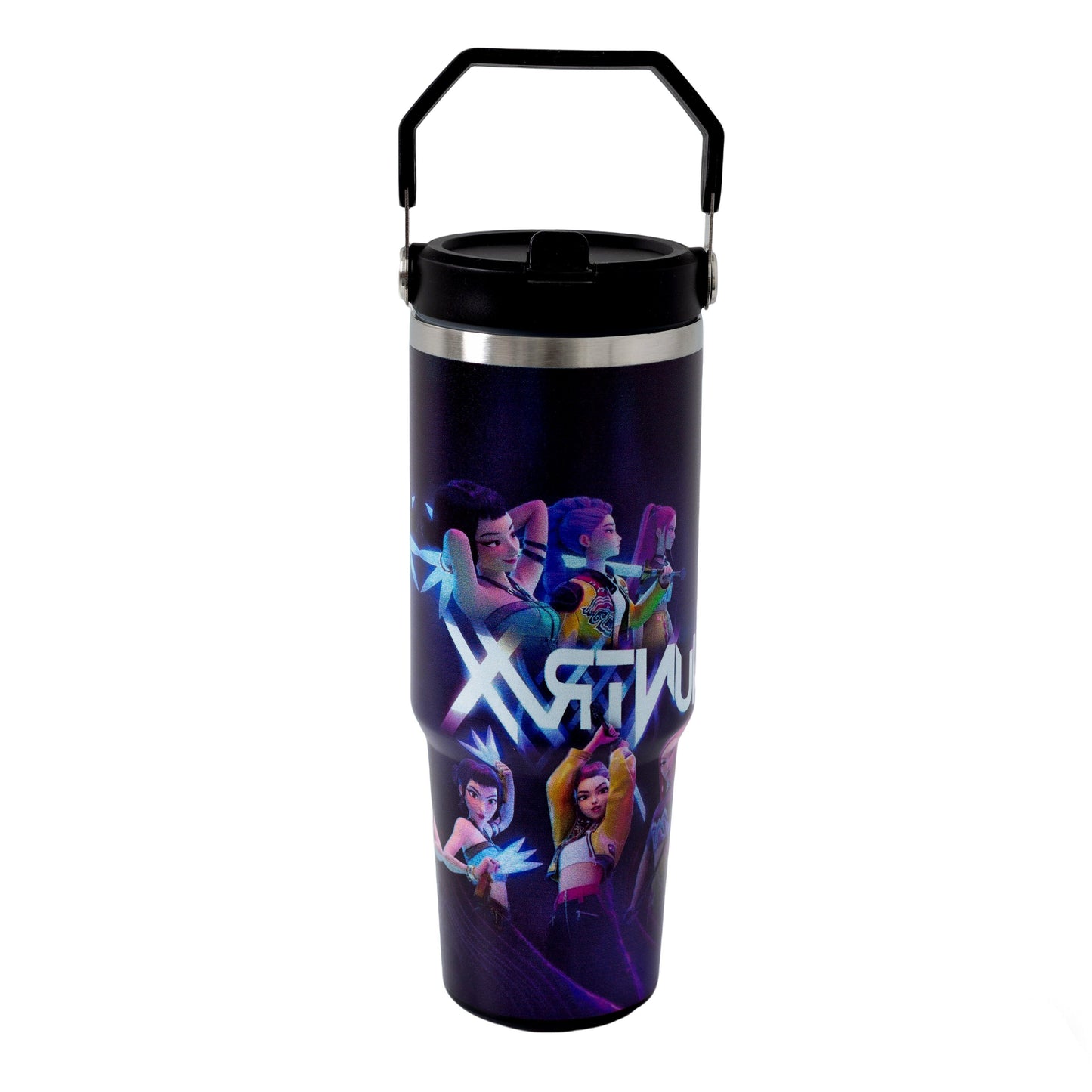 New K-Pop Demon Hunters 30oz Stainless Steel Vacuum Tumbler with Handle and Straw Insulated Car Mug Merch