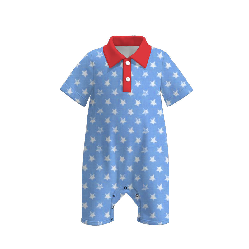 July 4th Sibling Matching Red Blue Kids Clothes