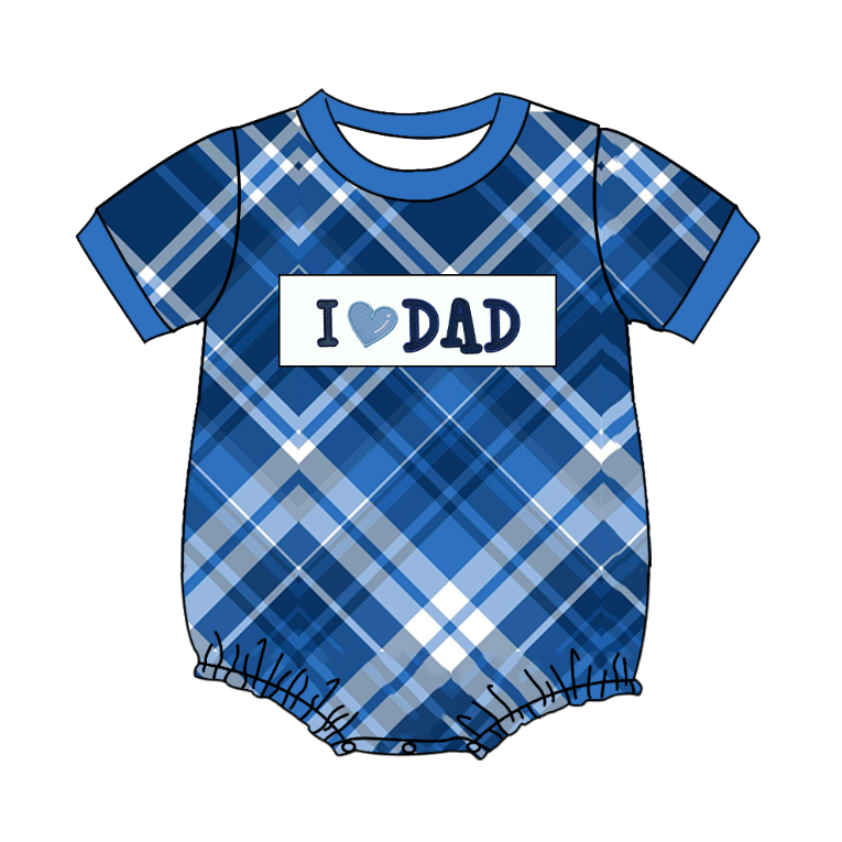 Girls Summer Sibling Kids "I LOVE DAD" Smocked Clothes