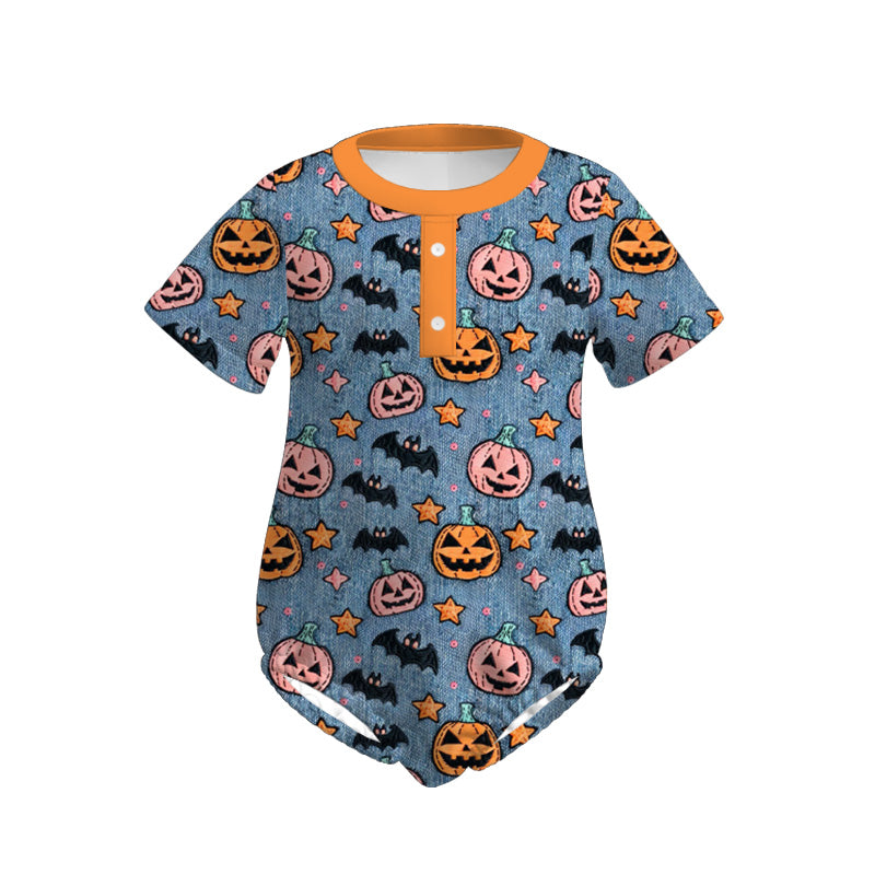 Baby Boys Halloween Ghost Pumpkin Dinosour Soft Romper