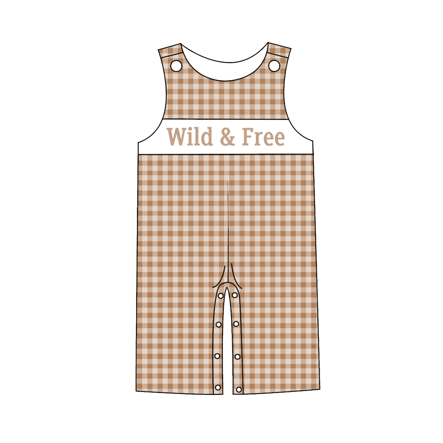 Sibling Kids Fall Farm WILD FREE Smocked Embroidery Outfits