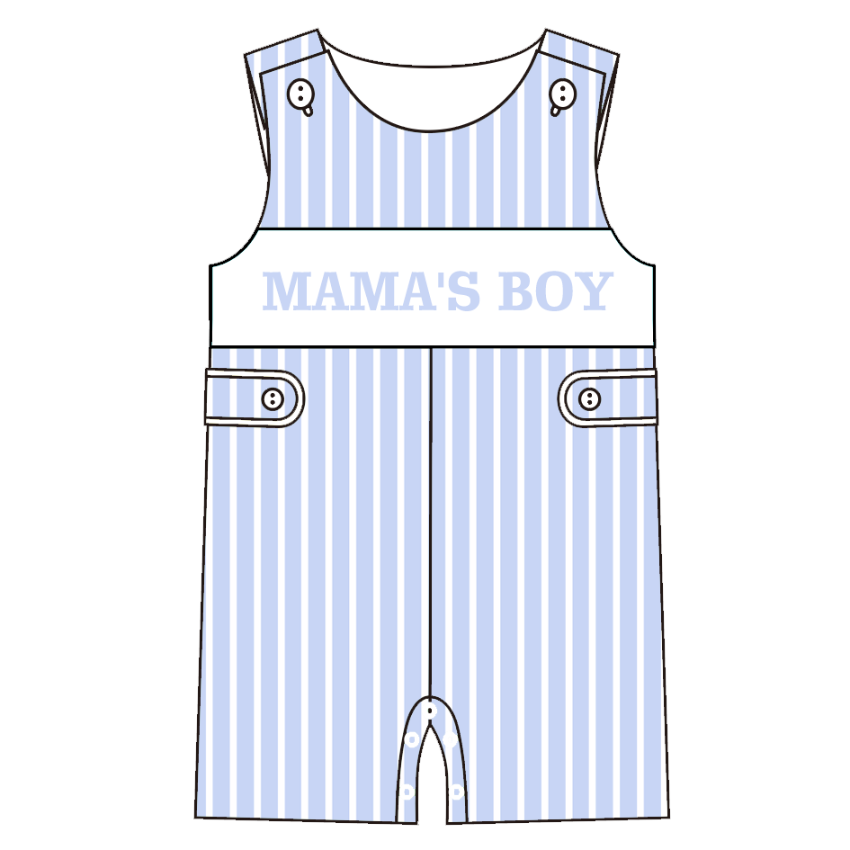Summer Blue Floral Mother's Day Smocked Embroidery Collection