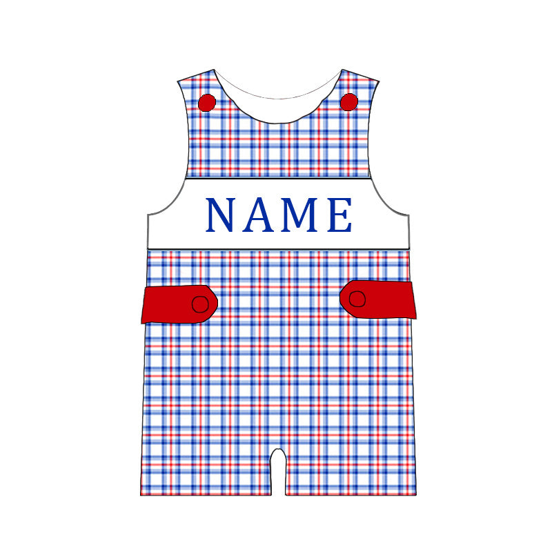 Smocked Independence Day Kids Collection – Embroidered Custom Name Patriotic Outfits