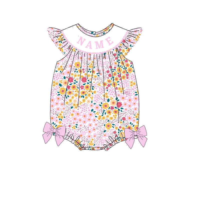 Girls Summer CHILD OF GOD Smocked Custom Name Dress And Romper