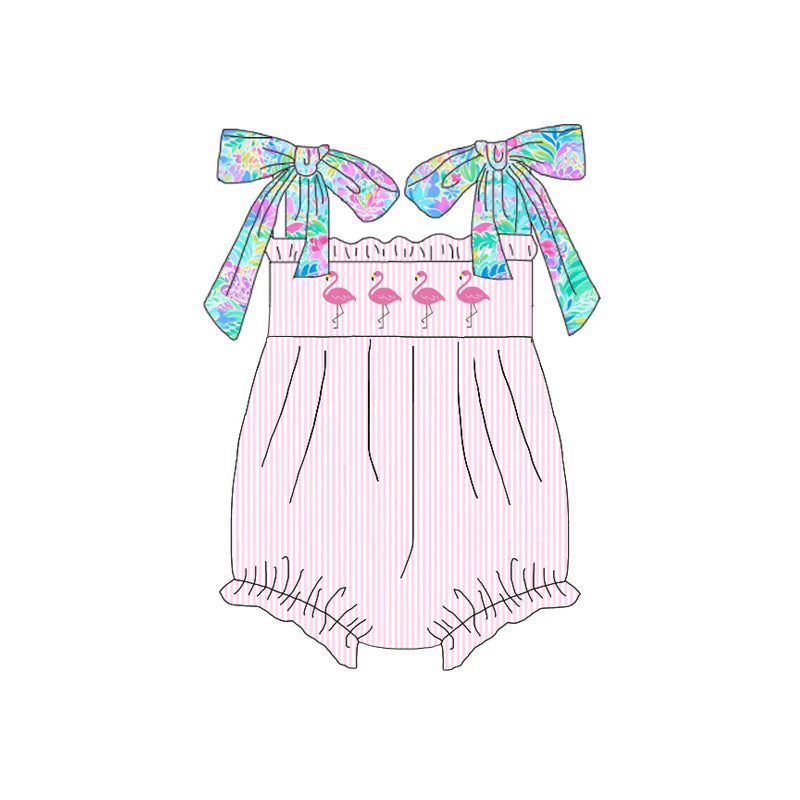 Siblings Girls Summer Flamingo Print Matching Clothes