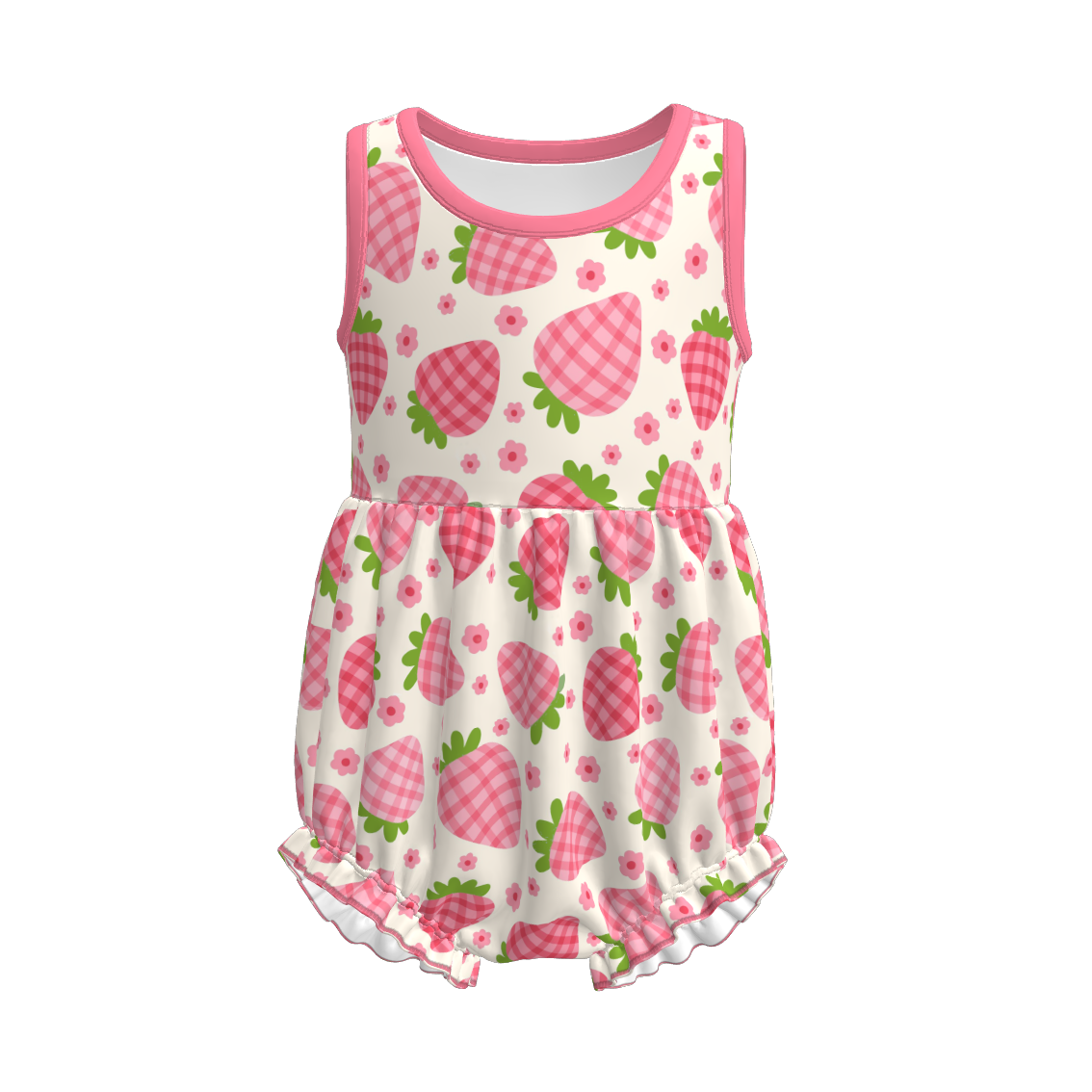 Siblings Girls Summer Strawberry Matching Clothes