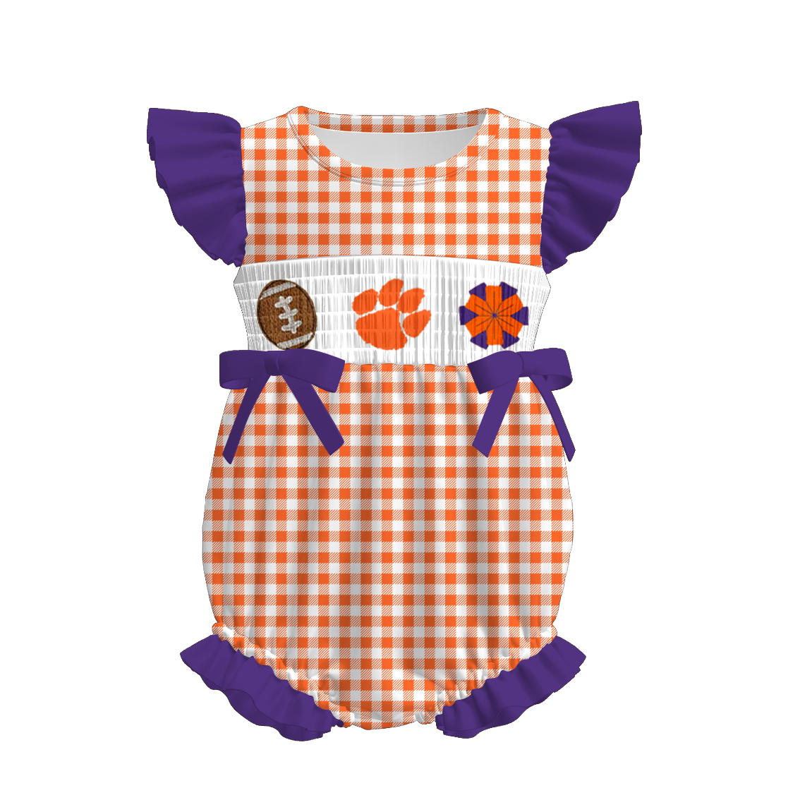 Clemson Football Embroidered Matching Sibling Outfits