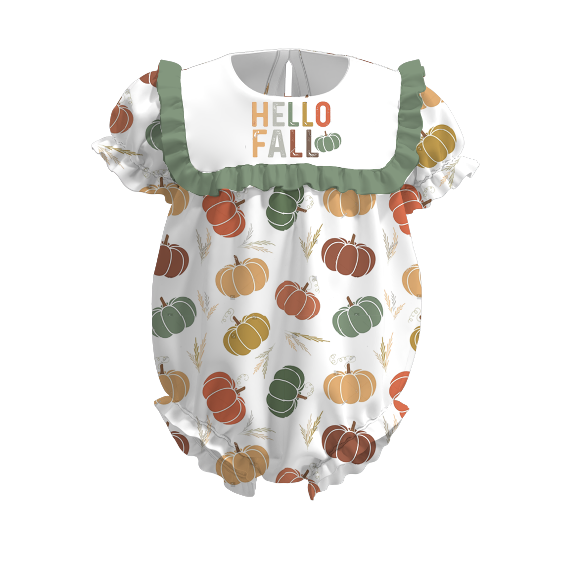Girls Sister HELLO FALL Pumpkin Embroibery Sibling Clothes