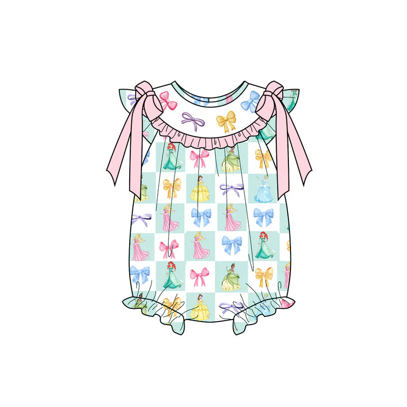 Summer Girls Colorful Bow Custom Embroidery Set Collection