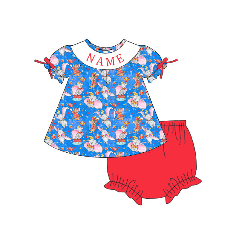 Personalized Smocked Dumbo Summer Collection | Custom Name Embroidery