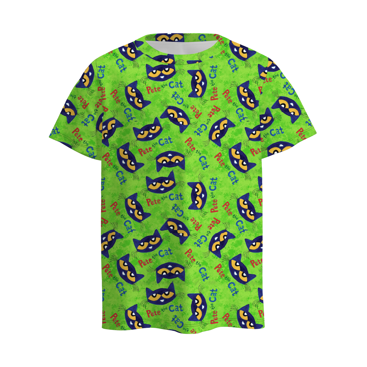 Boys Summer Fall Pete The Cat Print Short Sleeves T-shirt