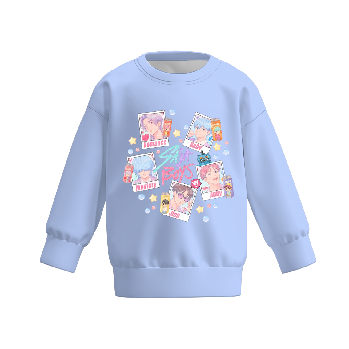 2025 Fall Boys Kpop Demon Hunters Print Milk Silk Sweatershirt