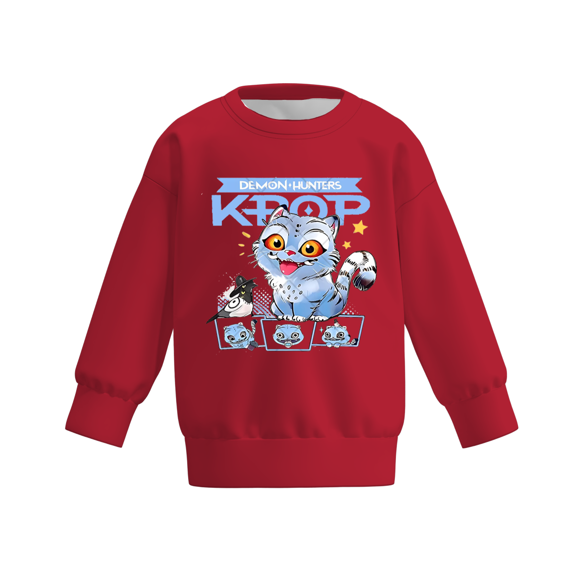 2025 Fall Boys Kpop Demon Hunters Print Milk Silk Sweatershirt