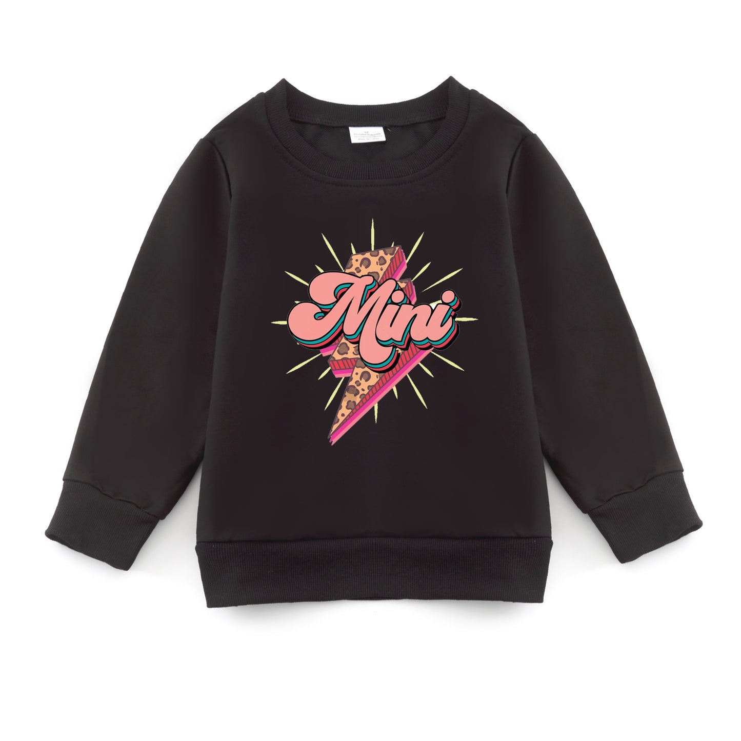 Mother's Day MAMA MINI Light Black Cotton Sweatshirt