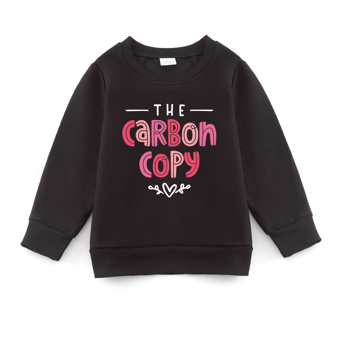 Mother's Day The Original Carbon Copy Print Black Cotton Sweatshirt
