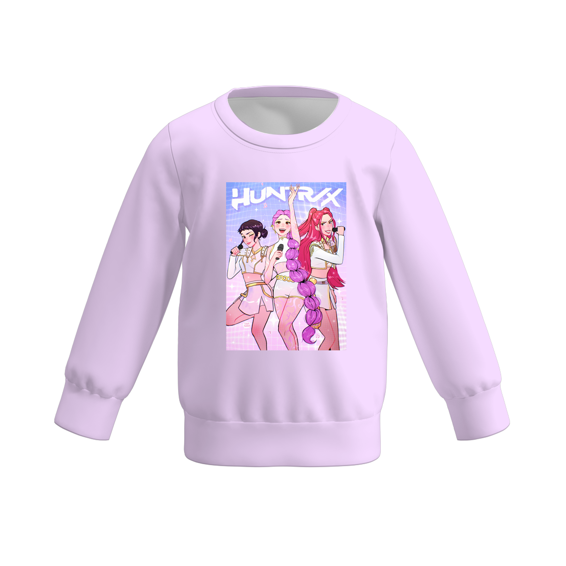 2025 Fall Girls Kpop Demon Hunters Print Milk Silk Sweatershirt