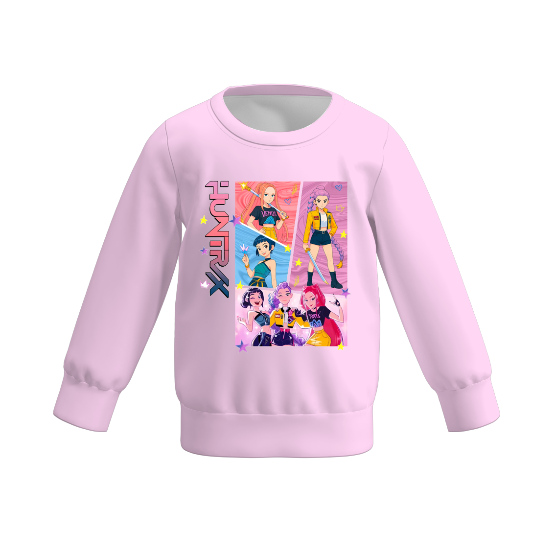 2025 Fall Girls Kpop Demon Hunters Print Milk Silk Sweatershirt