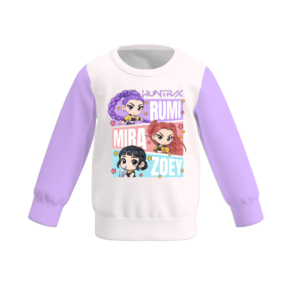 2025 Fall Girls Kpop Demon Hunters Print Milk Silk Sweatershirt