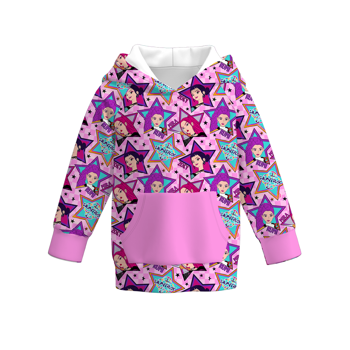 Girls Fall Kpop Demon Hunters Pocket Milk Silk Hoodies