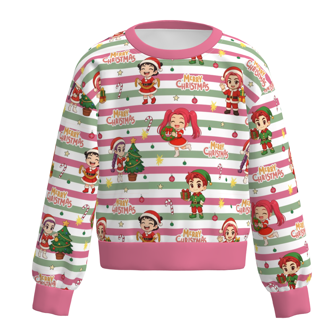 Girls Winter Kpop Demon Hunter Print Cartoon Fashion Sweatshirts