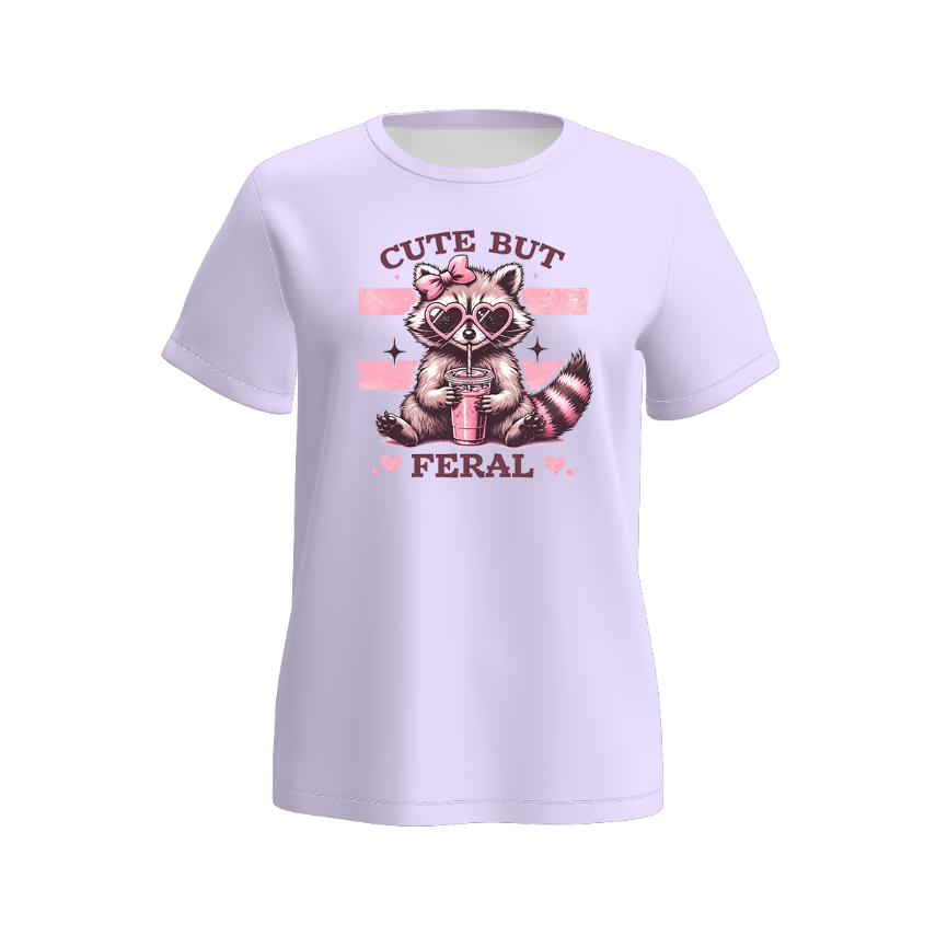 Mommy And Me Summer Matching Raccoon Print Tees