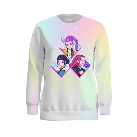 2025 Fall Mommy And Me Kpop Demon Hunter Print Sweatshirt