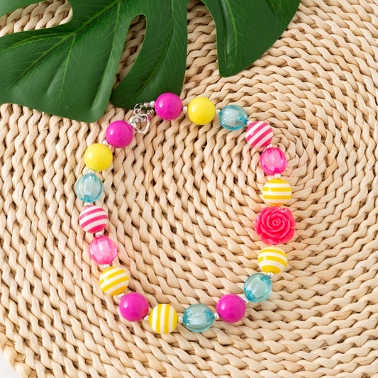 Girls Fashion Cute Chunky Bead Necklaces Accessory
