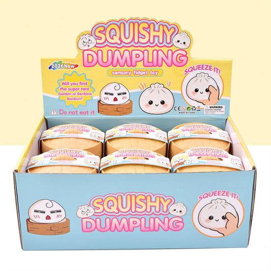 Cartoon Jumbo Mystery Squishy Dumpling Realistic Steamed Bun Stress Relief Squeeze Toy