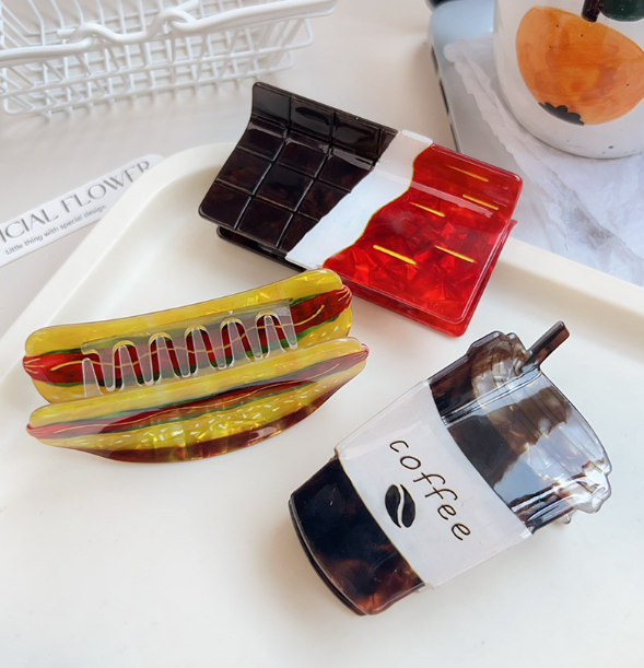 Butter Hair Claw Clip Fun Food Inspired Acrylic Hair Clip Novelty Hair Accessory for Women & Girls